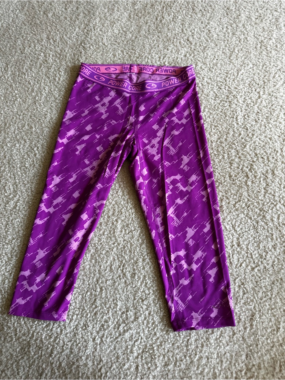 Girls' Purple Active Capri Leggings